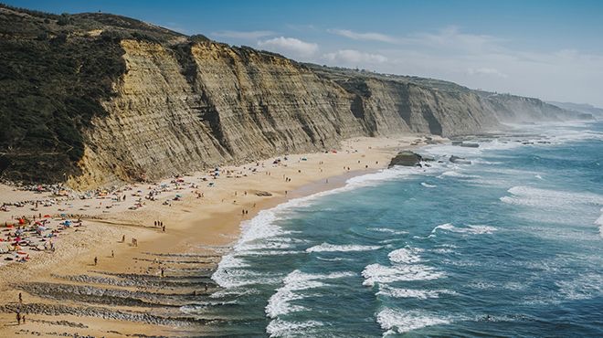 Aerial of Magoito beach